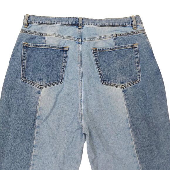Pacsun Jeans Womens 32x24 Two-Tone Blue High Rise Straight Cotton Retro Y2K - Picture 6 of 12